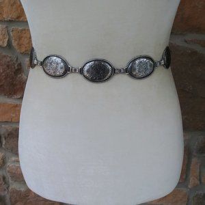 Tony Lama Silver Metal Concho Chain Belt